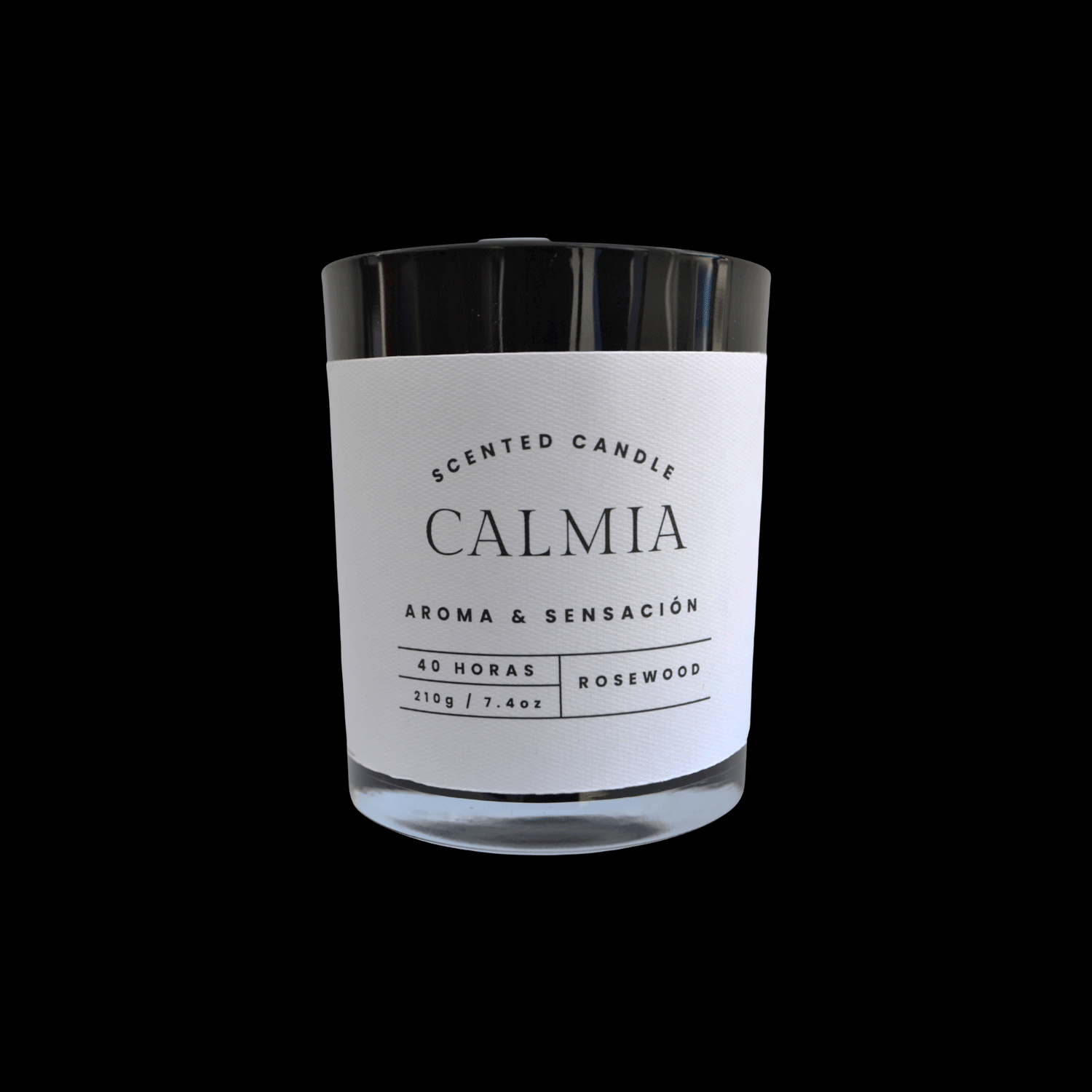 Vela Con Cera de Soya Aromática Rosewood 210g /40hrs