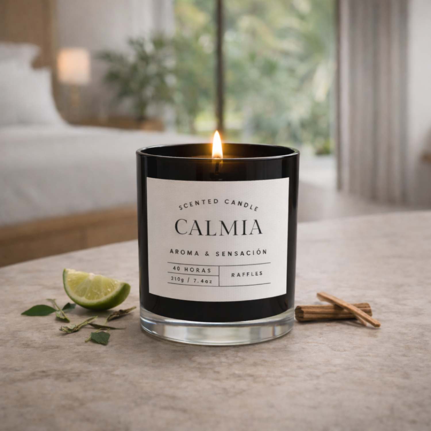 Vela Con Cera de Soya Aromática Raffles 210g /40hrs