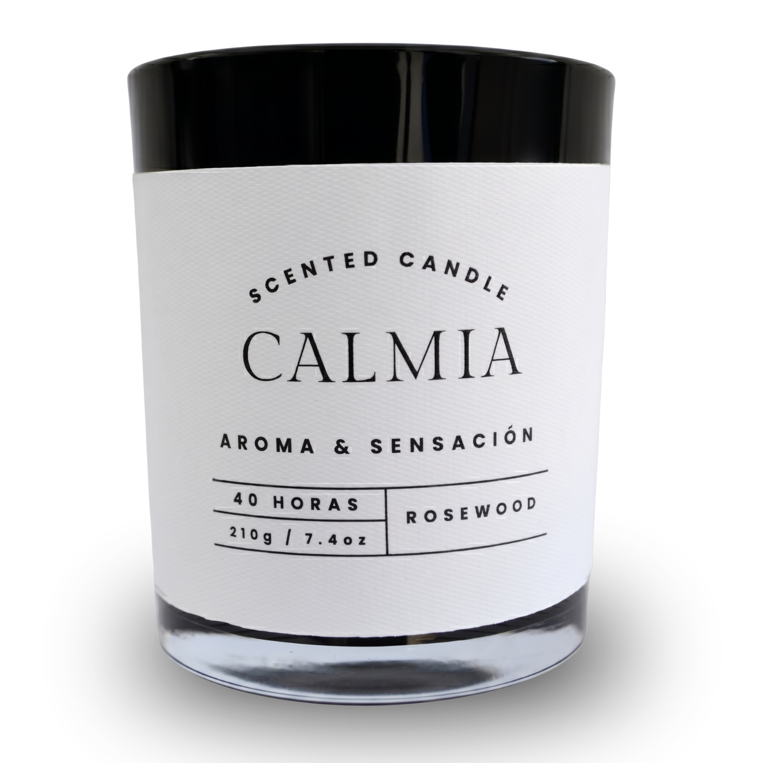 Vela Con Cera de Soya Aromática Rosewood 210g /40hrs